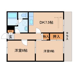 平端駅 徒歩11分 1階の物件間取画像